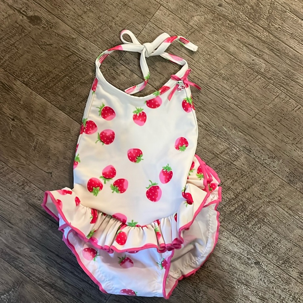 Pink and White bathing suit
